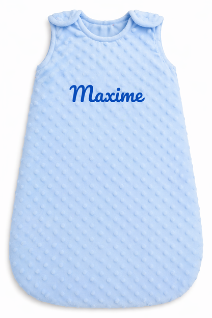 Gigoteuse en minky personnalisée